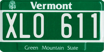 VT license plate XLO611