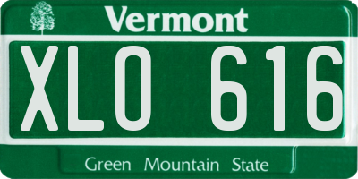 VT license plate XLO616