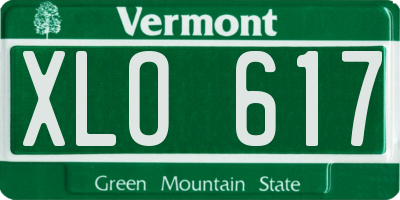 VT license plate XLO617
