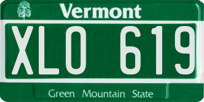 VT license plate XLO619