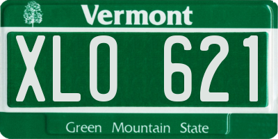 VT license plate XLO621
