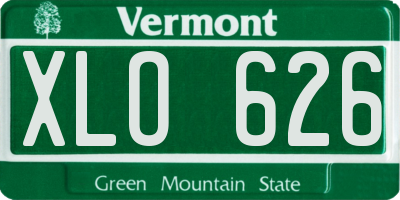 VT license plate XLO626