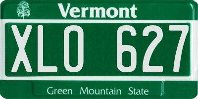 VT license plate XLO627