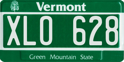 VT license plate XLO628