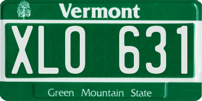 VT license plate XLO631