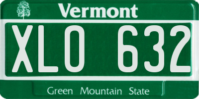 VT license plate XLO632