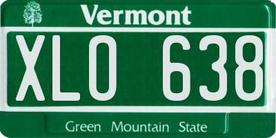 VT license plate XLO638