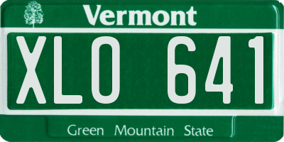 VT license plate XLO641