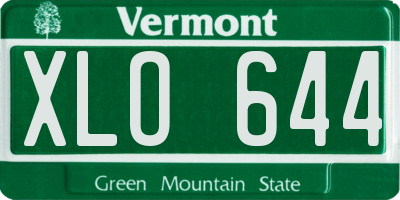 VT license plate XLO644