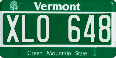 VT license plate XLO648