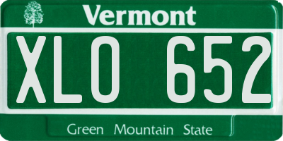 VT license plate XLO652