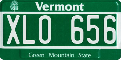 VT license plate XLO656