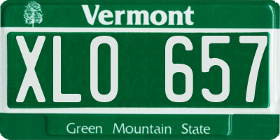VT license plate XLO657