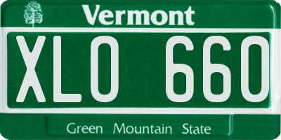 VT license plate XLO660