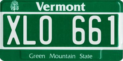 VT license plate XLO661