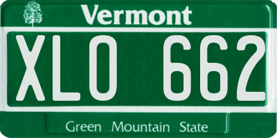 VT license plate XLO662