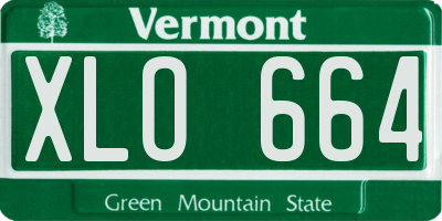 VT license plate XLO664