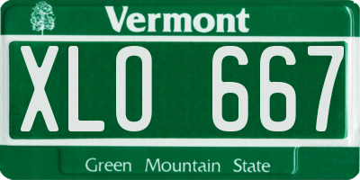 VT license plate XLO667