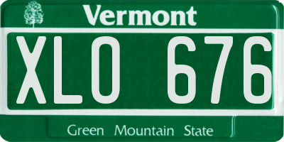 VT license plate XLO676