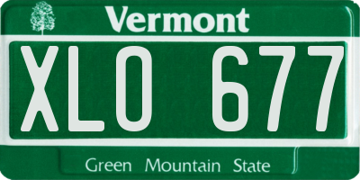 VT license plate XLO677