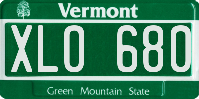 VT license plate XLO680