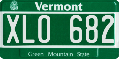 VT license plate XLO682