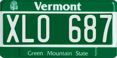 VT license plate XLO687