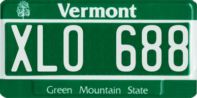 VT license plate XLO688