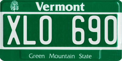 VT license plate XLO690