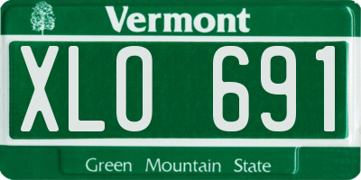 VT license plate XLO691