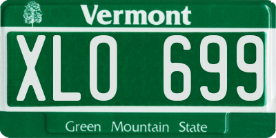 VT license plate XLO699
