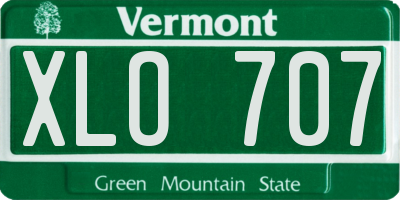 VT license plate XLO707