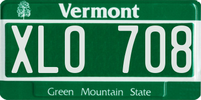 VT license plate XLO708