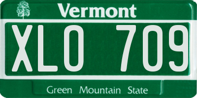 VT license plate XLO709