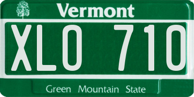 VT license plate XLO710