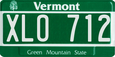 VT license plate XLO712