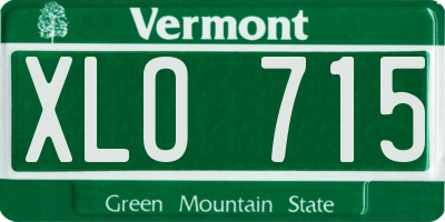 VT license plate XLO715