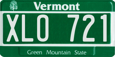 VT license plate XLO721