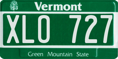 VT license plate XLO727