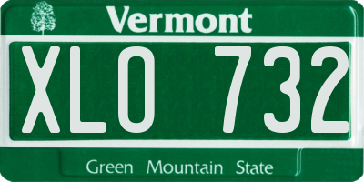 VT license plate XLO732