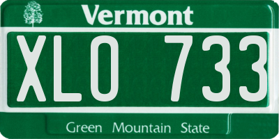 VT license plate XLO733