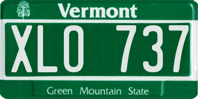 VT license plate XLO737