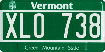 VT license plate XLO738