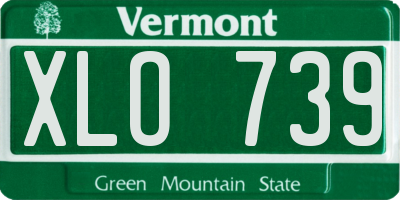 VT license plate XLO739