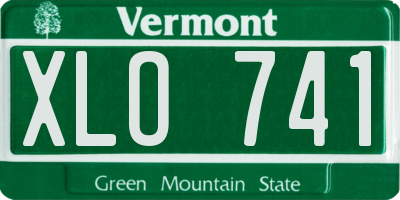 VT license plate XLO741
