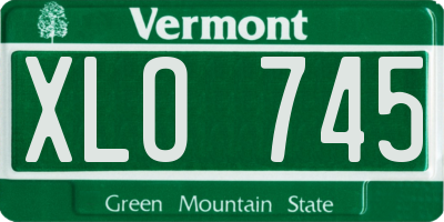 VT license plate XLO745