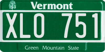 VT license plate XLO751