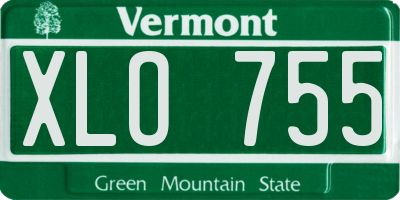 VT license plate XLO755