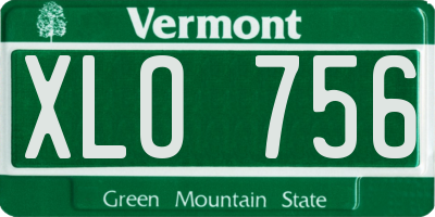 VT license plate XLO756