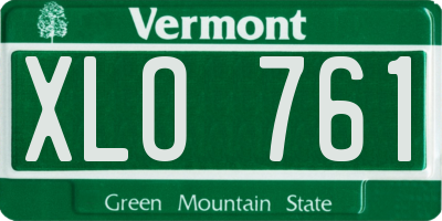 VT license plate XLO761